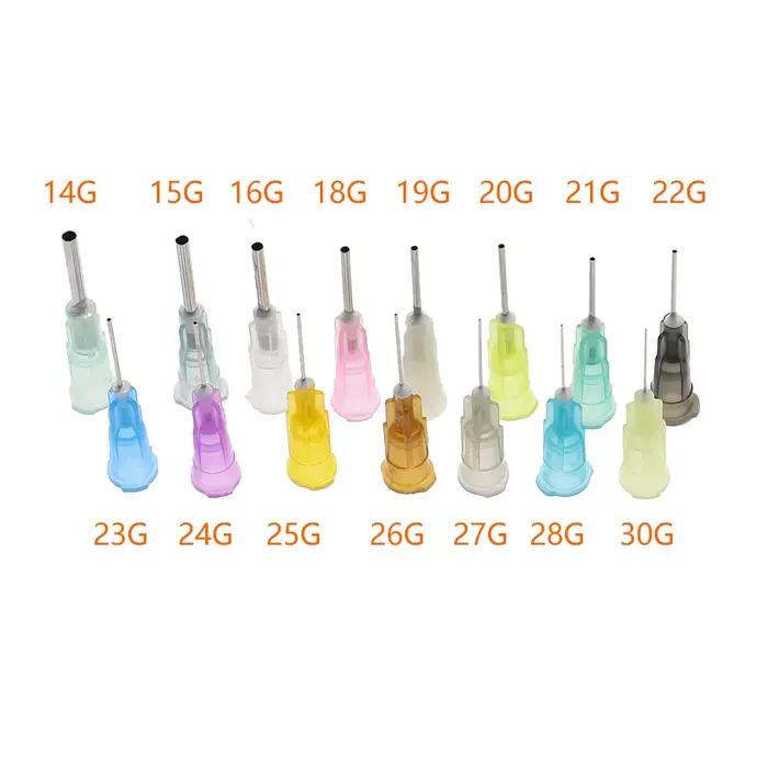 Distributeur de seringues liquide de précision droites, 50 pièces, pointes d'aiguilles 14/15/16/18/1