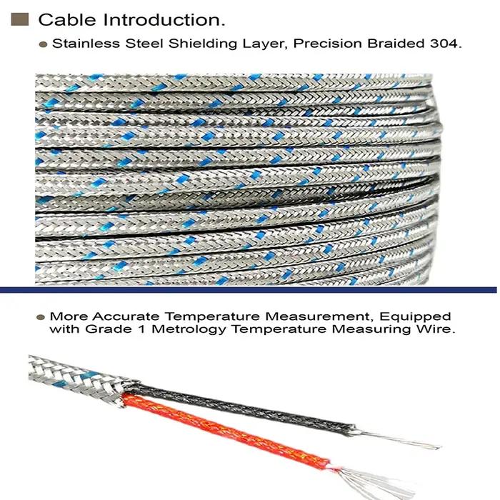 Thermocouple blindé de type K, capteur de température WRNK-191, 1mm 1.5mm 2mm 3mm 4mm 5mm 6mm 8mm, s