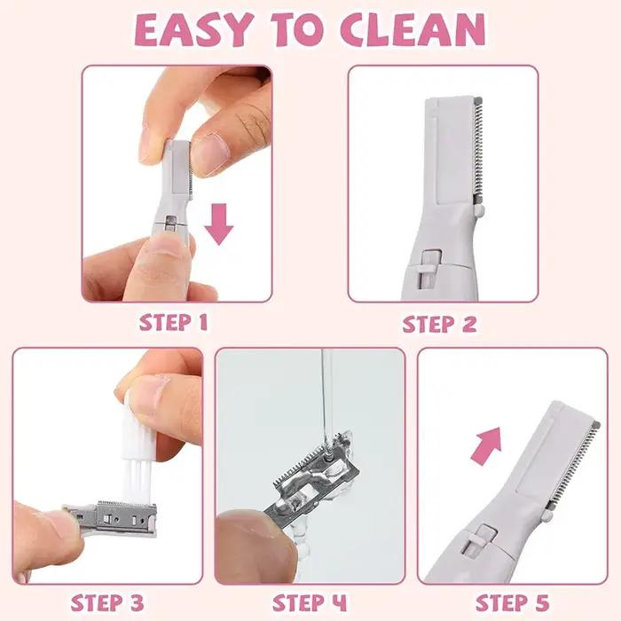 Tondeuse Mini rasoir électrique pour sourcils, épilateur pour le visage et le cou, flou, lèvres, cor