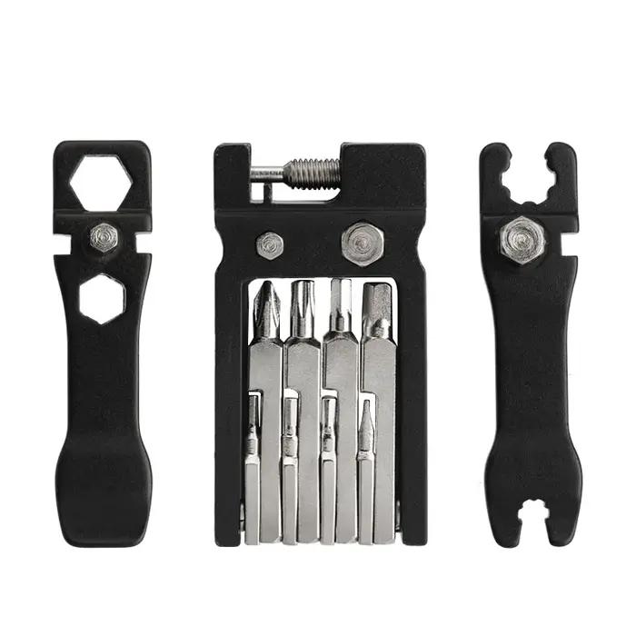 Ensemble d'outils de réparation de vélo 20 en 1, clé à rayons hexagonaux pliable multifonction, outi