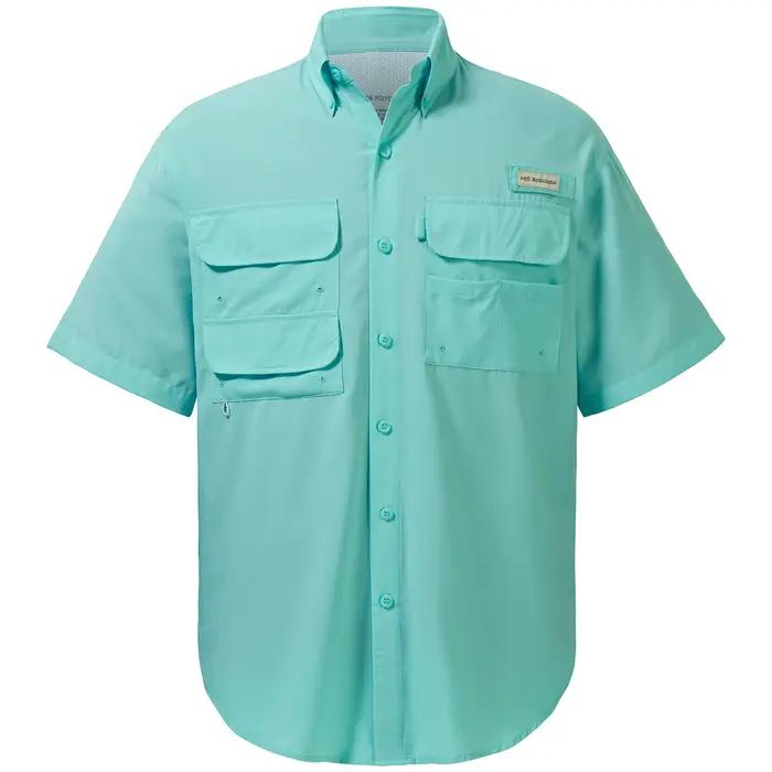 Bassdash – robe de pêche à manches courtes pour hommes, chemise tissée à boutons, pour l'extérieur,