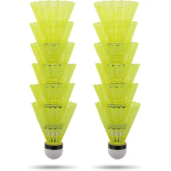 Volants de badminton durables, volants en nylon jaune, sports d'intérieur et d'extérieur, entraîneme