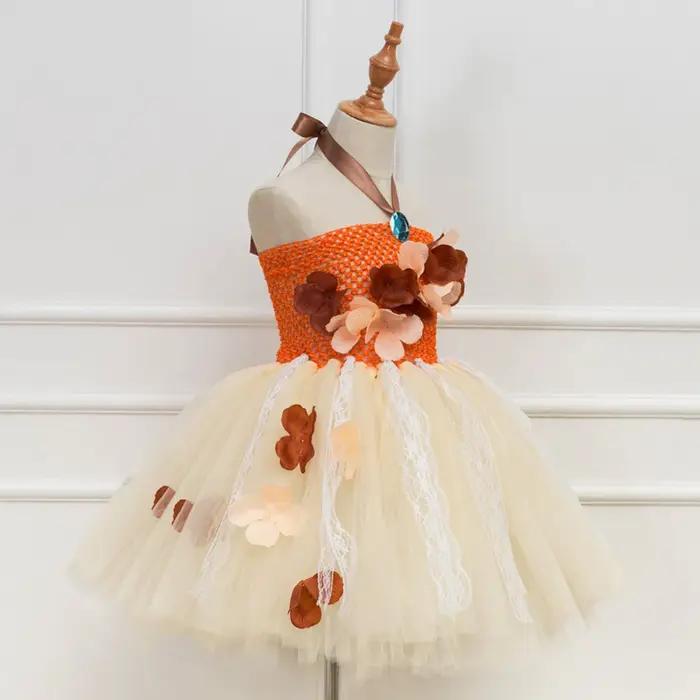 Robes de princesse Moanna pour filles, Costumes de vacances de noël, Tutus d'halloween pour enfants,