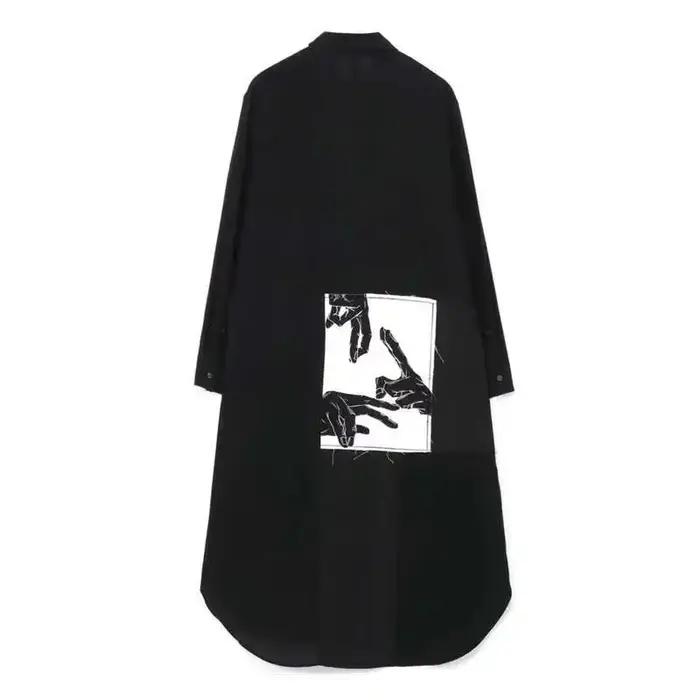 HKSH printemps automne nouveau homme marée Chic Yamamoto chemise foncée tissé à la main longueur moyenne ample unisexe Y