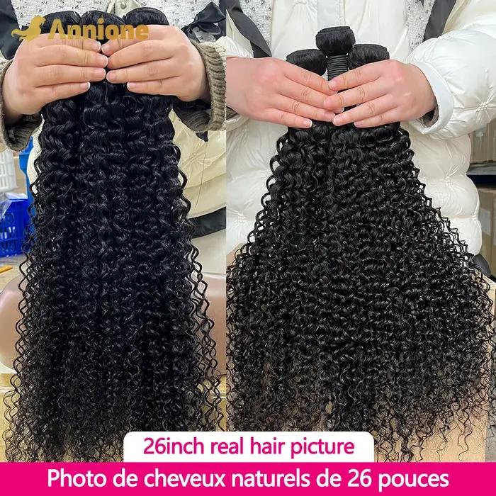 26 26 26 Curly Wave Bundles 12A Raw Bouclées Tissage Cheveux Humain Pour Femme Tissage Cheveux Humai