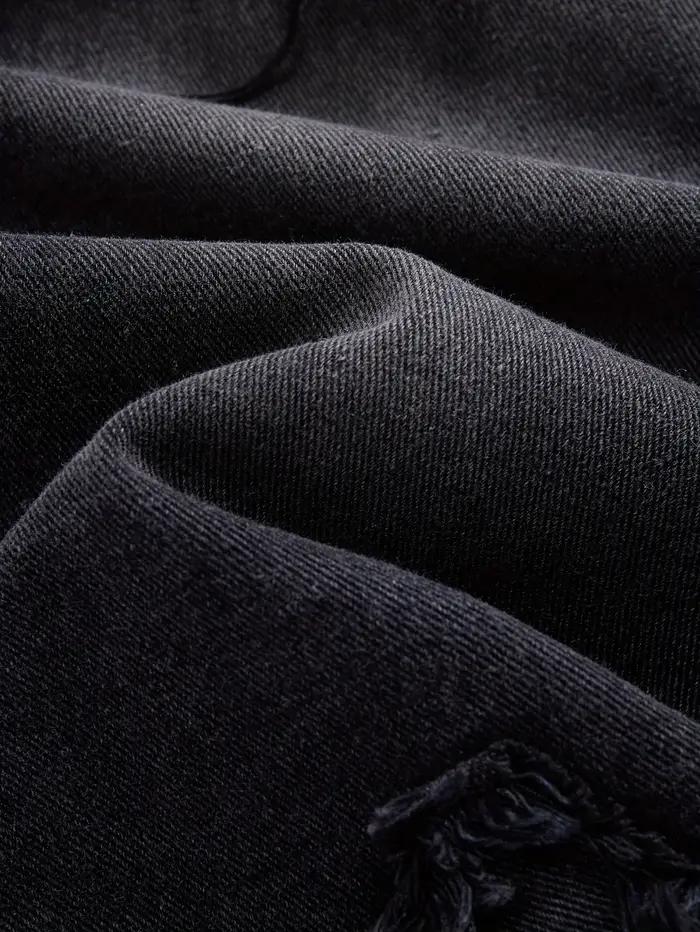 Pantalon en Denim à jambes droites pour filles, tissu délavé Y2K, motif cinq étoiles, Patchwork, pol
