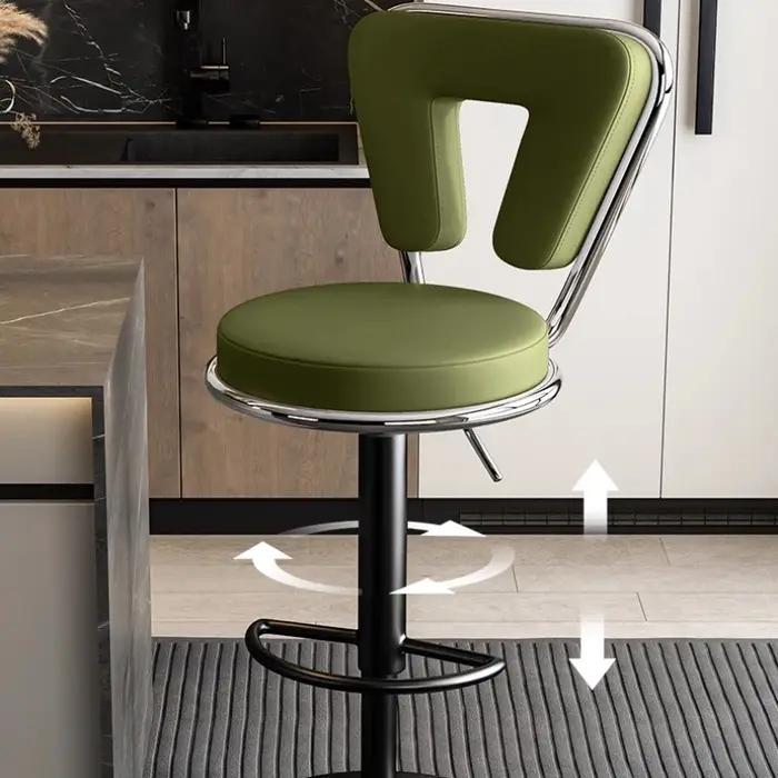 Tabouret de Bar moderne à hauteur réglable, chaise pivotante d'îlot de cuisine à domicile, tabouret