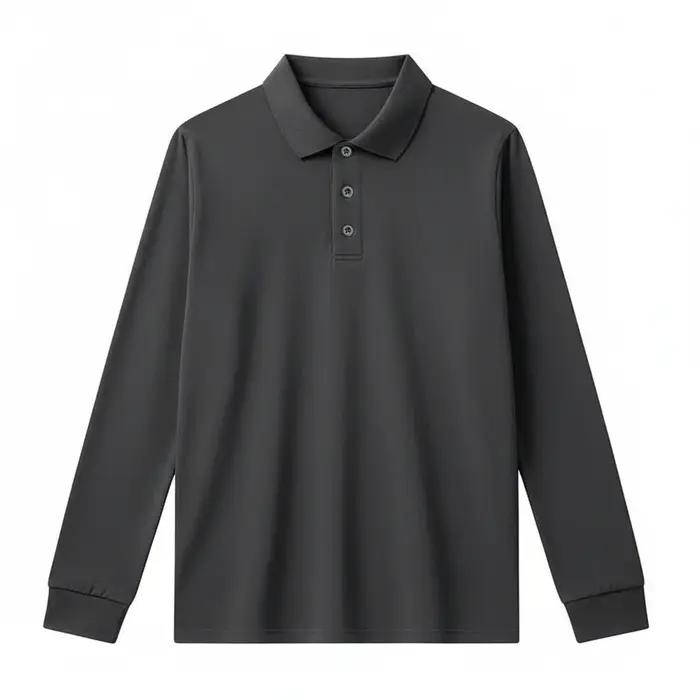 Polos à manches longues pour hommes de grande taille, adaptés aux corpulences importantes, coupes amples et surdimensionnées pour l'automne et l'hiver