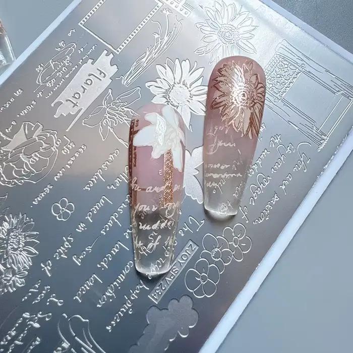 XMQ NAIL ART STAMPING PLATES LETRES Fleurs IMAGTEPLATES TEMPLATE