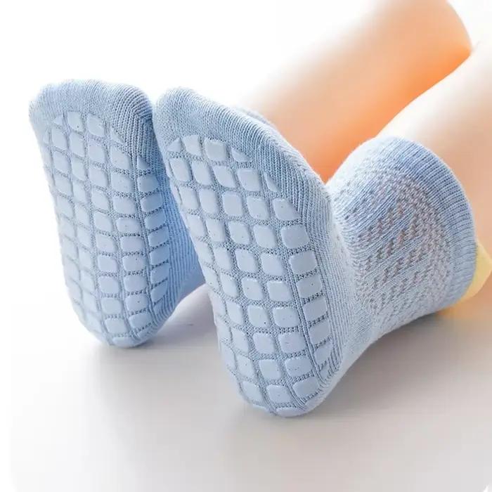 Lot de 3 paires de chaussettes en coton pour bébé fille, 6 couleurs, respirantes, fines, ajourées