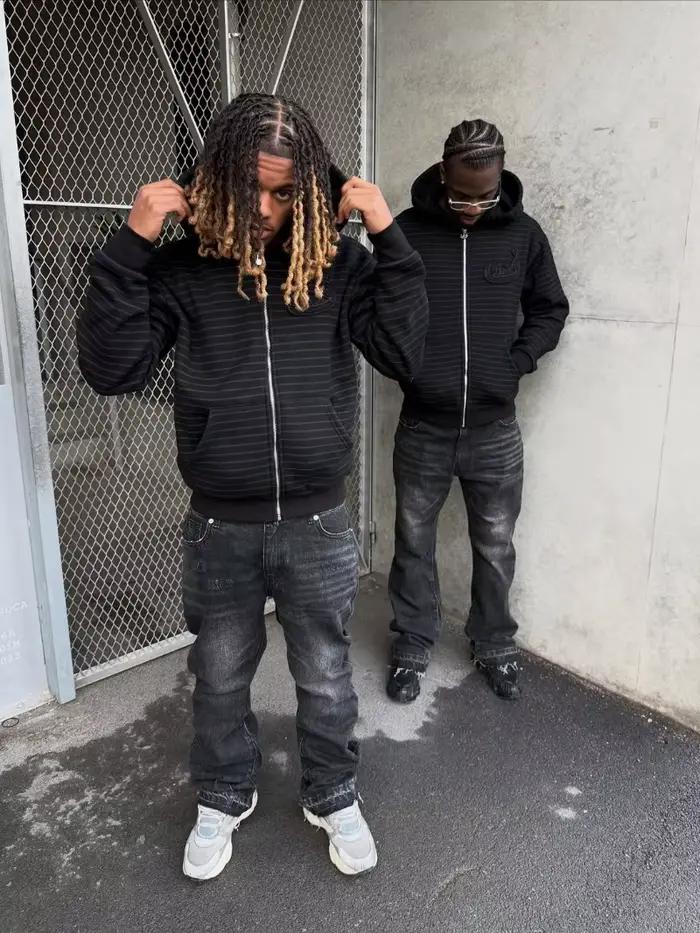 Y2K Vintage Slim Fit jean à la mode lavé hommes femmes Harajuku Hip Hop jambe droite pantalon gothiq
