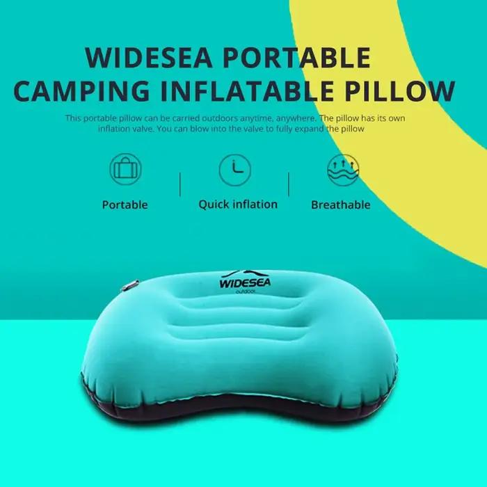 Widesea – oreiller gonflable Portable, équipement de Camping, coussin d'air pliable et compressible,