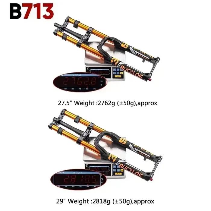 BUCKLOS – fourche à Suspension de vélo de descente, 27.5/29 pouces, 15x110mm, course 180mm, fourche