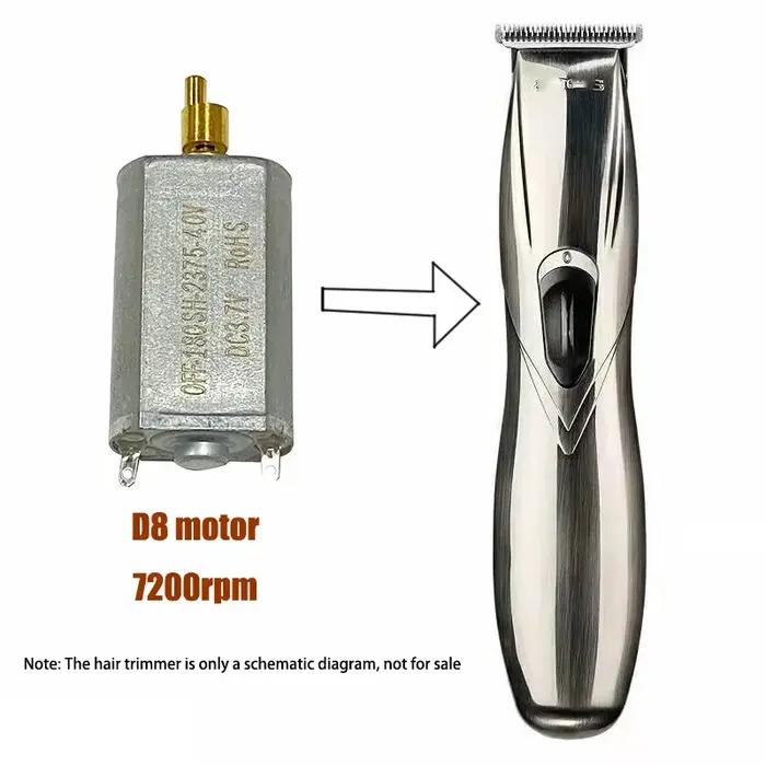 Tondeuse à cheveux professionnelle Andis D8, moteur 7200 tr/min, tête de lame de batterie, boîtier d