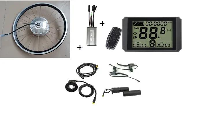 Kit de Conversion de Vélo Électrique Brompton Batterie 74mm Moteur 250W Roue de 16 Pouces Pour Cyclistes Urbains et Randonneurs
