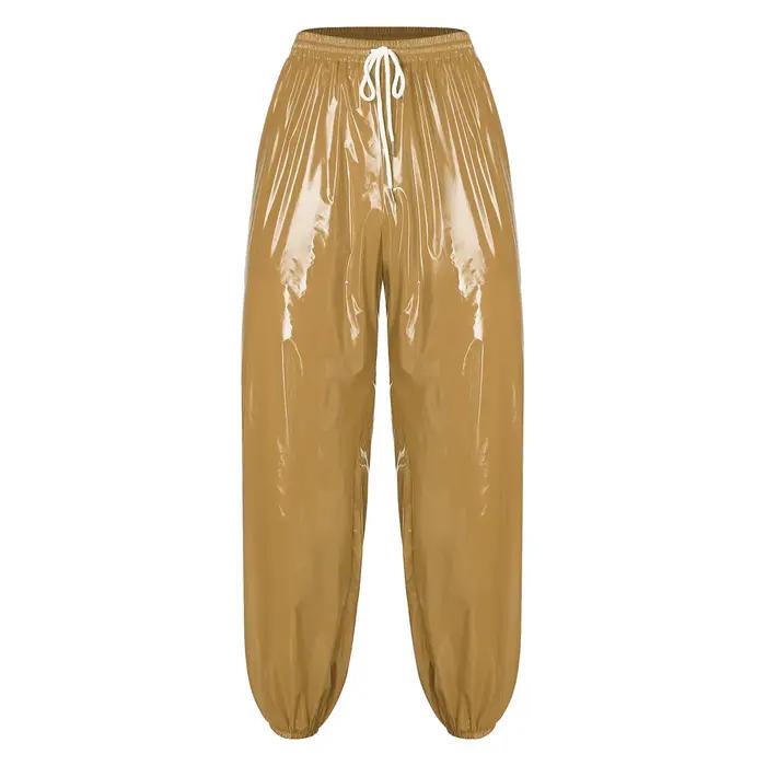 Pantalon long imperméable pour homme avec taille élastique, poche latérale, cordon de serrage pour cyclisme, plage et entraînement