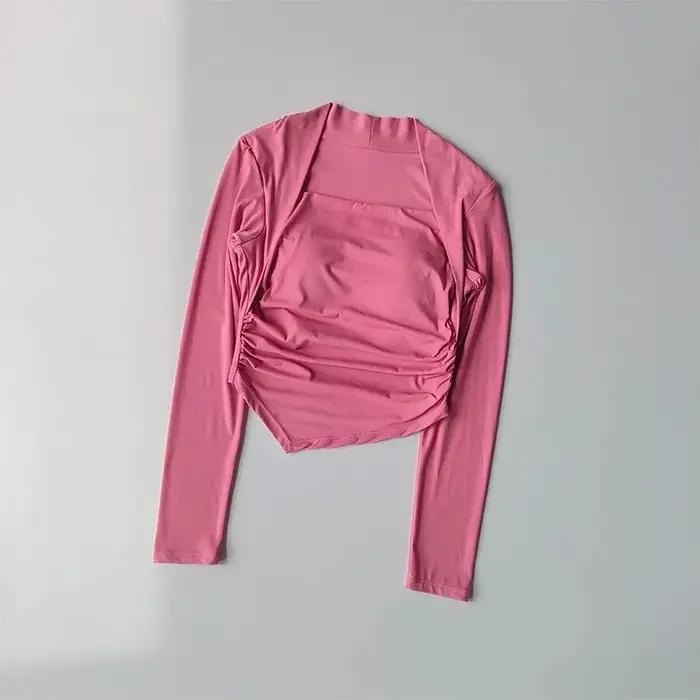 Vêtements de Yoga pour femmes, automne hiver, manches longues, garniture, tasse fixe, Premium Sense,