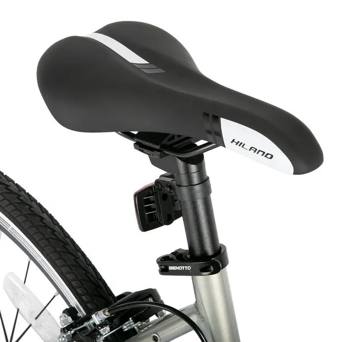 Hiland-Vélo Hybride avec Cadre en Aluminium pour Homme et Femme, Roues 700C, Vélo de Ville, Vélo de