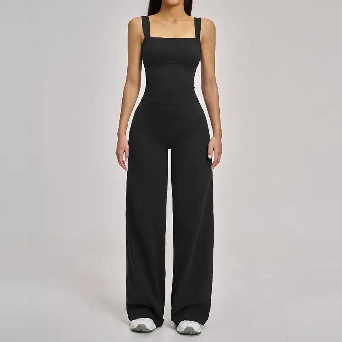 Ensemble de yoga 2 pièces pour femmes, ensemble de sport antichoc, veste de sport, pantalon évasé ta