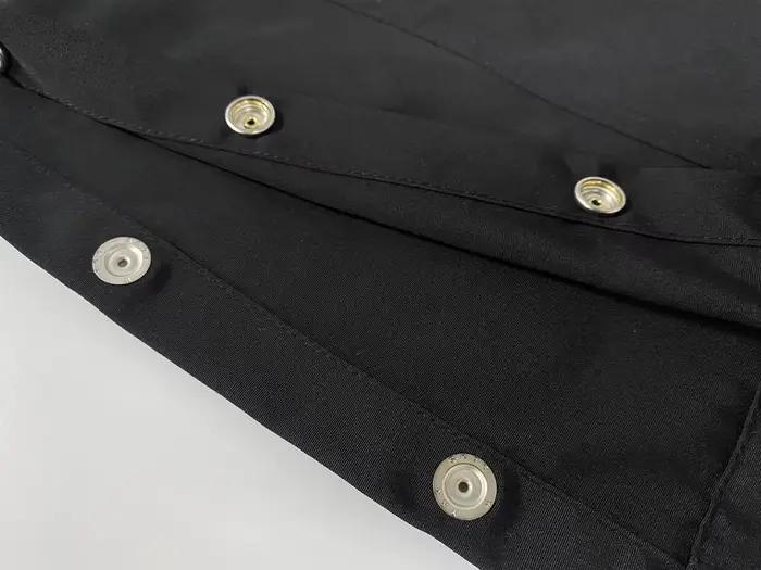 Viser de survêtement gothiques à boutons pour hommes, pull haut, pantalons monochromes, vêtements hi