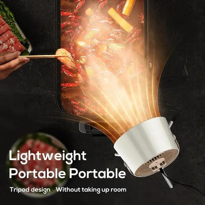 Ventilateur portable, petite hotte de cuisine, extracteur, alimentation USB, hotte de cuisine de bur