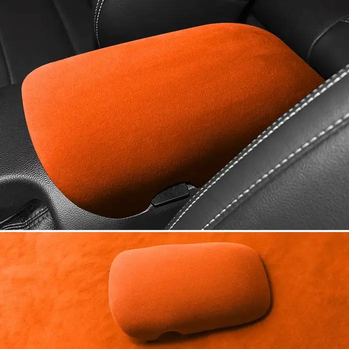 Autocollant décoratif en Alcantara pour boîte d'accoudoir de siège Mustang, couverture de coffre, ga