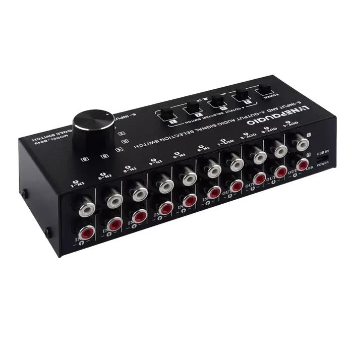 Commutateur de sélection de signal audio, sortie, contrôle de commutation, interface RCA en même tem