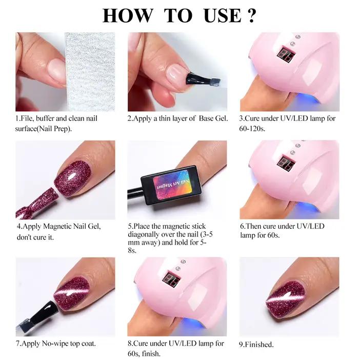 Vernis à ongles magnétique chat 140 couleurs, 7ml, holographique scintillant, galaxie LED UV, vernis