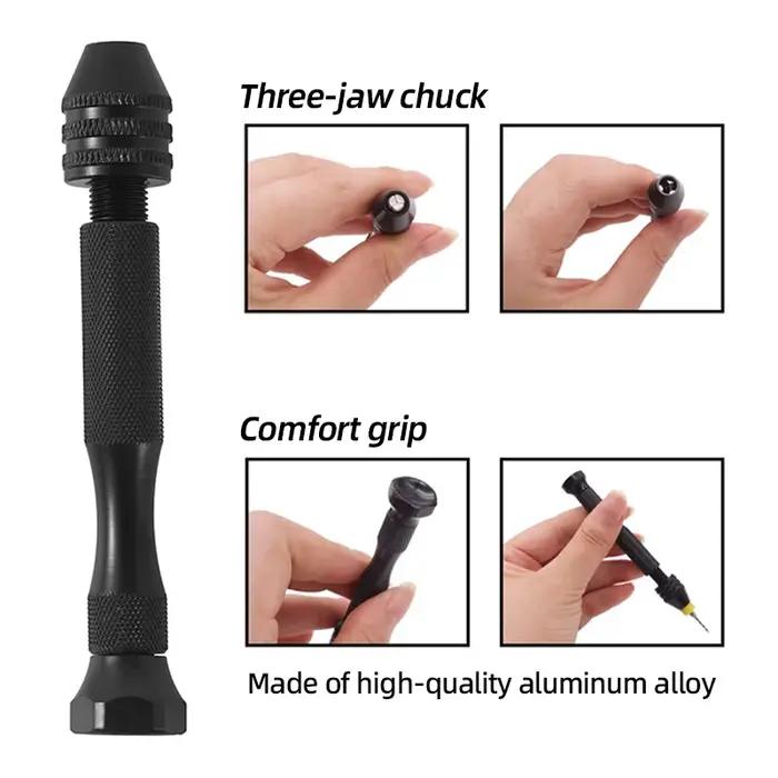 Mini perceuse à main en Micro aluminium 0.3-3.4mm, avec mandrin sans clé, outils manuels rotatifs, p