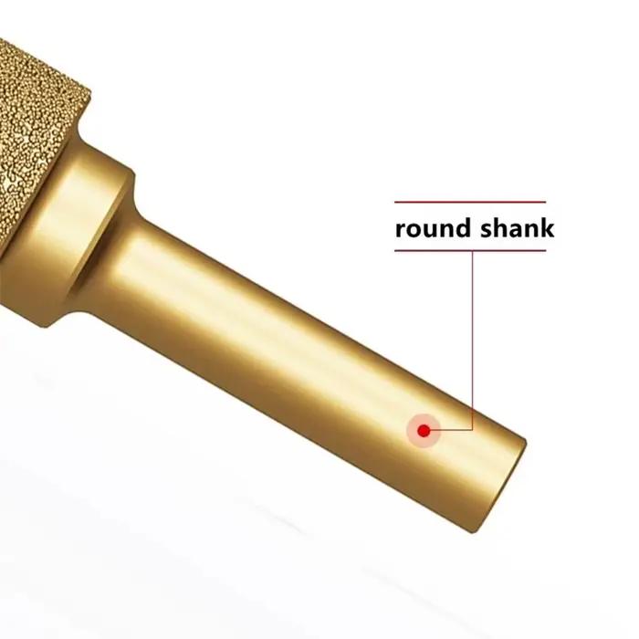 Tête de meulage en diamant brasé sous vide de 6mm, fraises, forets de gravure, alliage de pierre, Ja