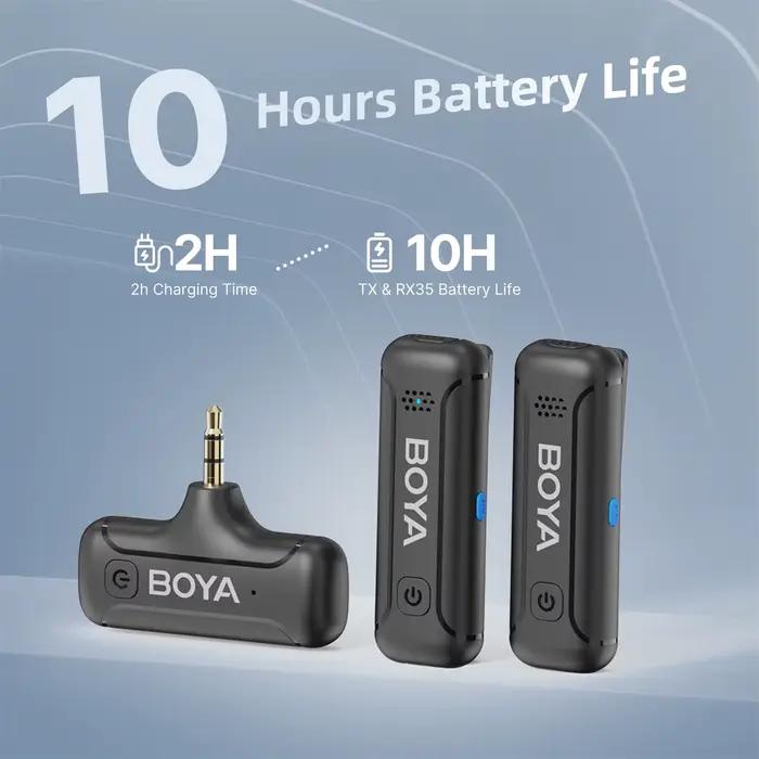 BOYA BY-WM3T2 – Microphone à revers Lavalier professionnel, sans fil, Portable, enregistrement Audio