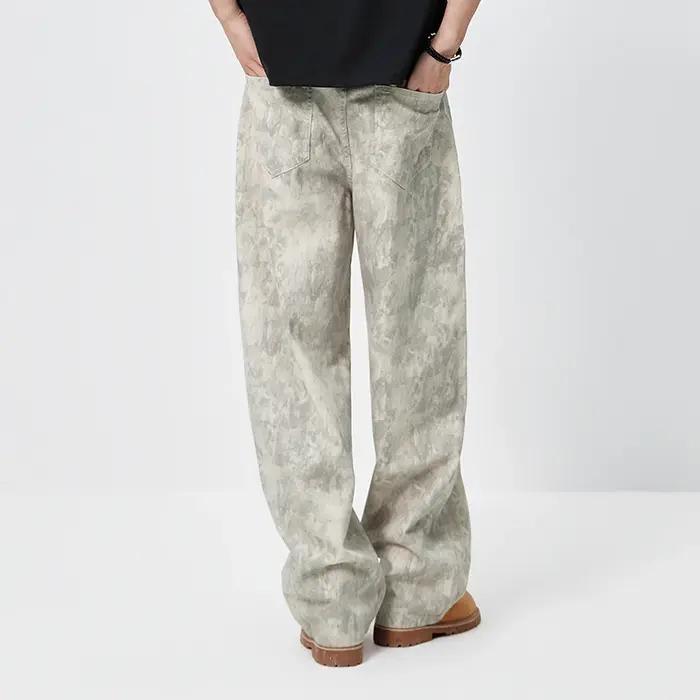 Jean Homme Semir Camouflage 2026 Imprimé Coupe 3D Ample Style Urbain Décontracté Quotidien Doux Conf