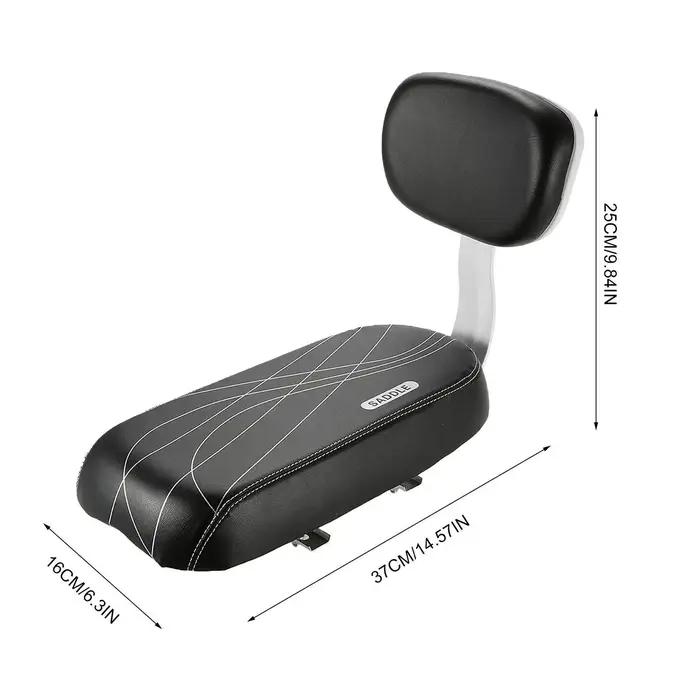 Siège arrière de vélo pour enfant avec poignée accoudoirs repose-pieds tapis de siège dossier intégré sécurité confort vélo enfant randonnée quotidienne