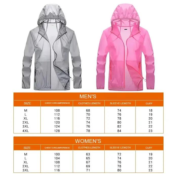 Veste de pluie imperméable pour le golf, légère, à séchage rapide, protection solaire UV, respirante