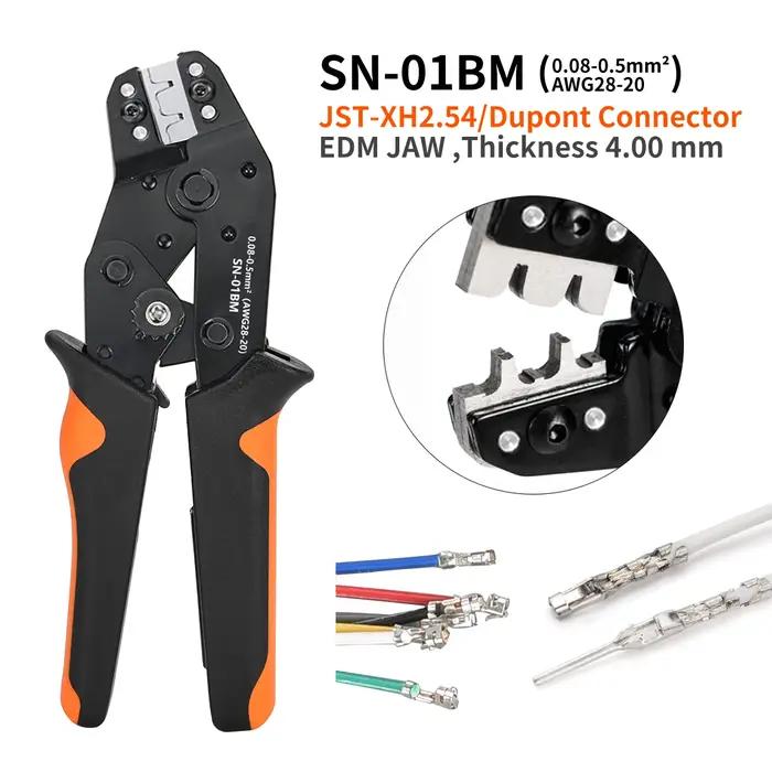 SN-01BM Kit d'outils de sertissage pince à sertir à cliquet avec 1550 connecteurs Dupont 2.54mm et 7