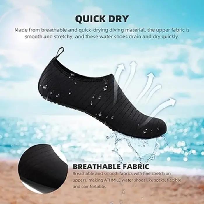 Chaussures d'eau de plage unisexes, pantoufles de natation respirantes à séchage rapide, baskets de