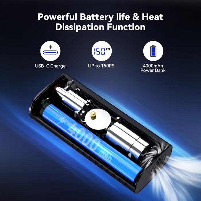 Lexin P4 pompe à Air intelligente 4000mAh pour motos gonfleur de pneus bateau de vélo avec LED numér