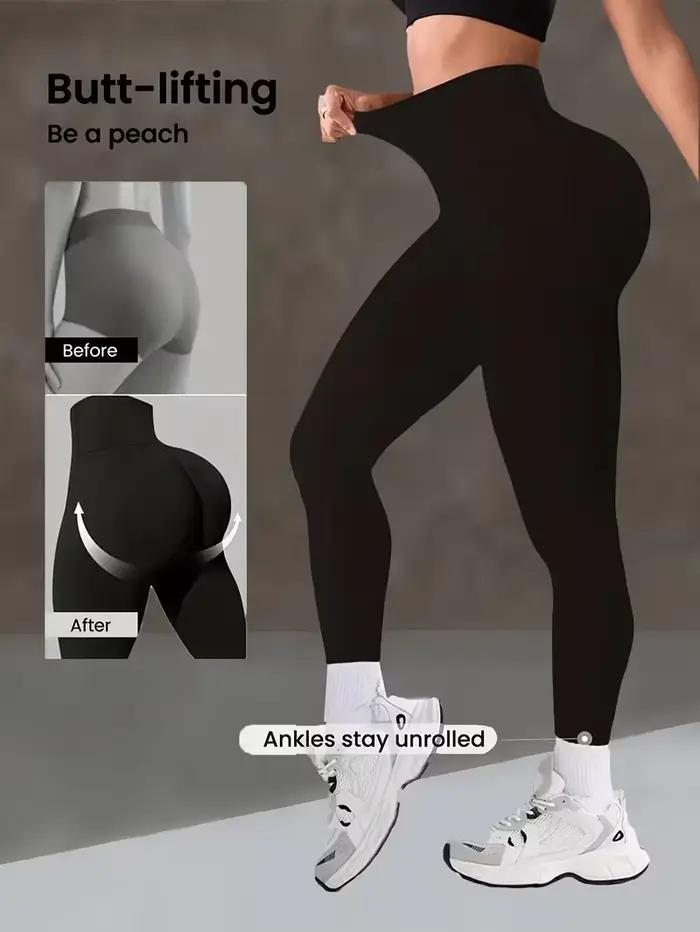 Leggings de sport pour femmes, taille haute, effet push-up, extensibles, idéaux pour la course à pie