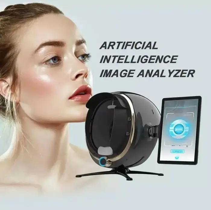 Analyseur de peau 3D : Scanner facial portable avec miroir magique - Testeur d'hydratation/graisse/t