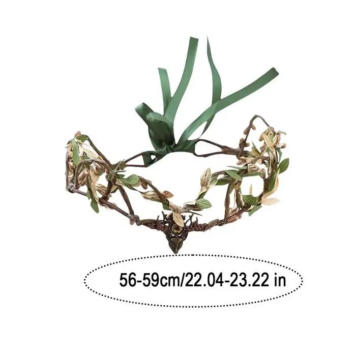 Couronne d'elfe, diadème d'elfe, serre-tête de vigne, couronne de sorcière féerique, bandeau gothiqu