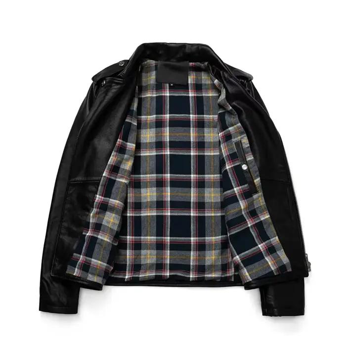 Veste en cuir de vachette véritable pour hommes, manteau de motard, vêtements d'équitation, mode aut