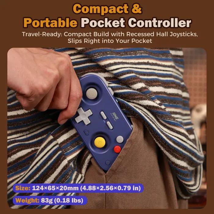 Pour contrôleur de jeu rétro IINE Pocket, bâton encastré 1000Hz, manettes à effet Hall, Mini manette