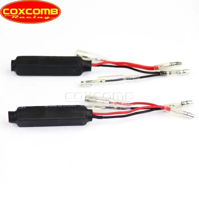 Indicateur de clignotant universel noir pour moto, 2 pièces, 12V, 10w, 10 Ω, indicateur de charge LE
