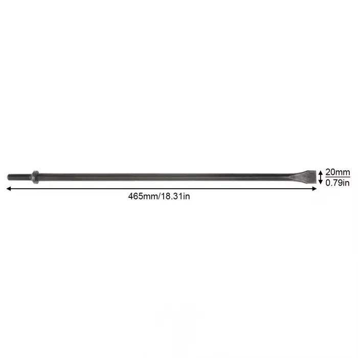 Tête de ciseau à air dure 120-460 mm 45 # Tête de pelle à Air solide en acier, embout de marteau à