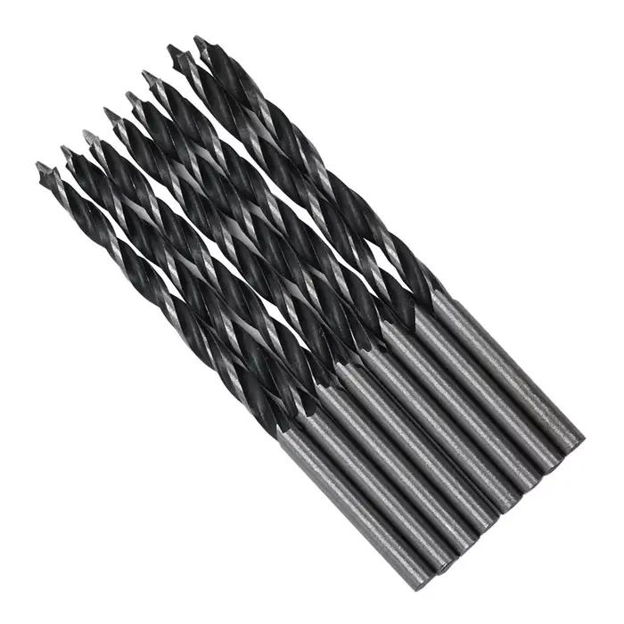 Jeu de 8 forets à bois de 3 mm pour le travail du bois, foret spiralé en acier à haute teneur en car