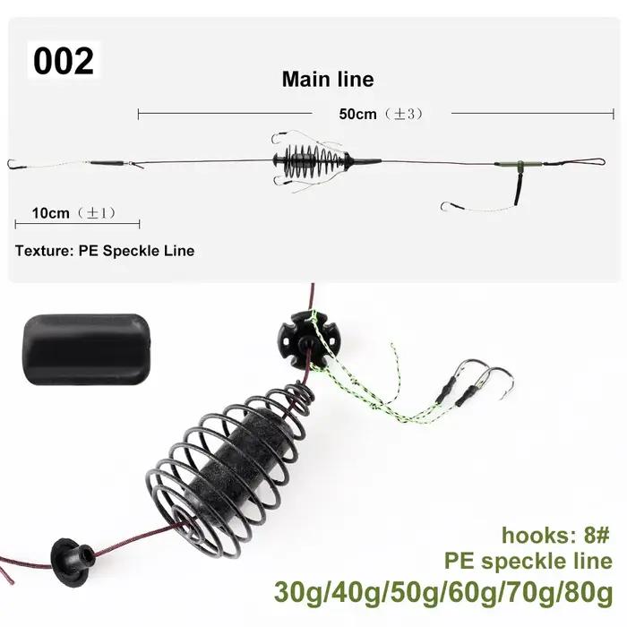 FISH KING 30-80g carpe pêche appât Cage ligne groupe haute teneur en carbone en acier métal mangeoir