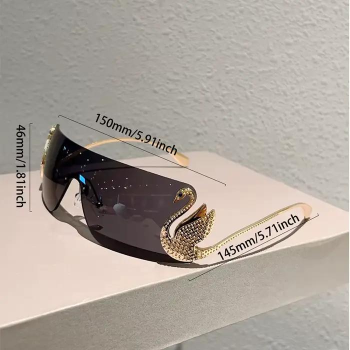 KAMMPT sans monture Y2k lunettes de soleil femmes mode monobloc dégradé nuances 2025 nouveau à la mo