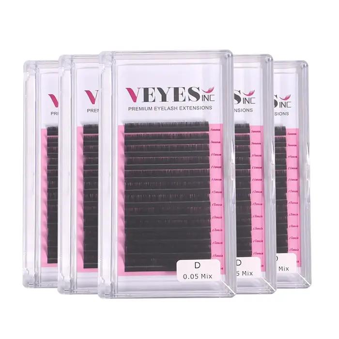 Veyes – Extensions de cils individuels en Faux vison, 5 étuis/Lot, cils professionnels classiques do