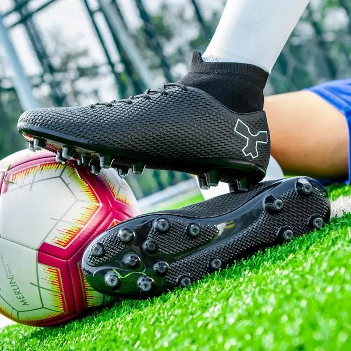 crampons de foot chaussures de football homme Chaussures de football unisexes pour hommes et enfants