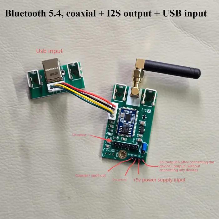Nvarcher QCC5171 Bluetooth 5.3 Sat, AC Tech I2S, sortie coaxiale, carte USD